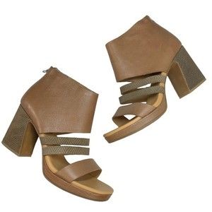 NEW Kork-Ease Hickland Taupe Leather Sandals Booties 11 Open Toe